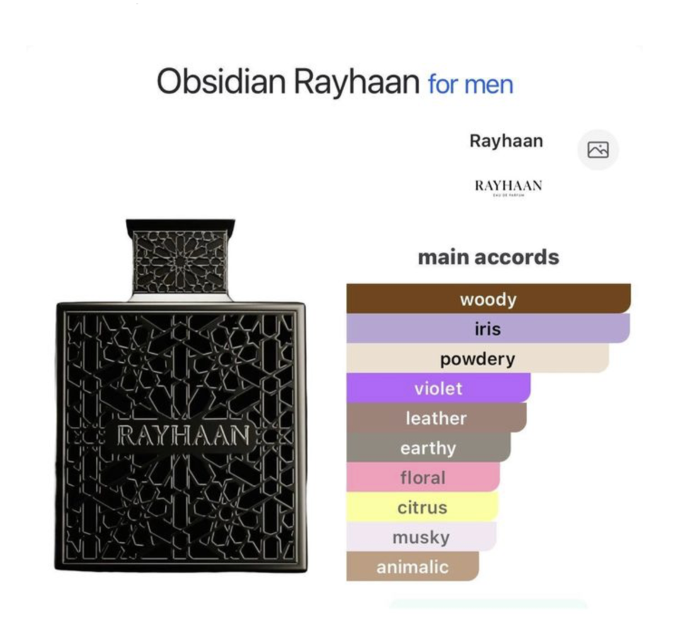Rayhaan Obsidian Eau de Parfum (100ml)