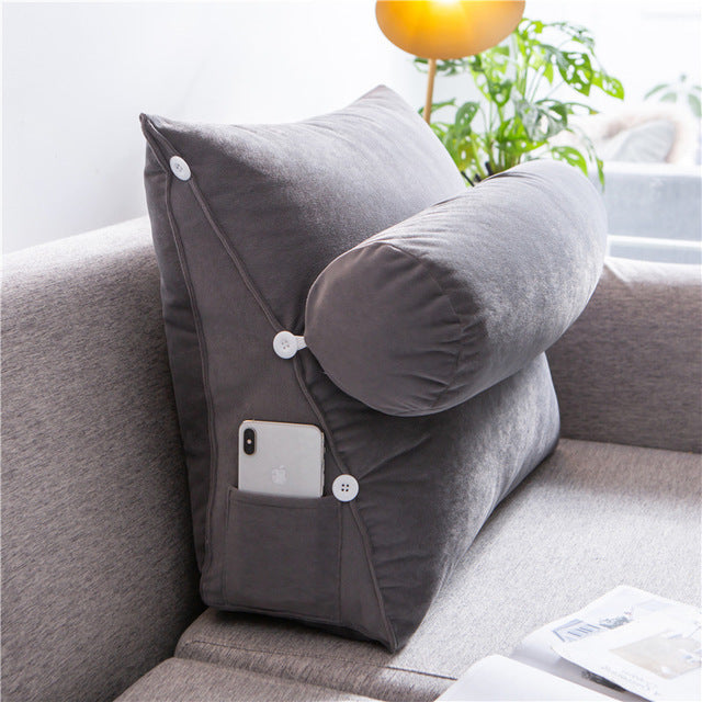 Removable And Washable Triangle Cushion, Large Cushion, Soft Pack Waist Cushion