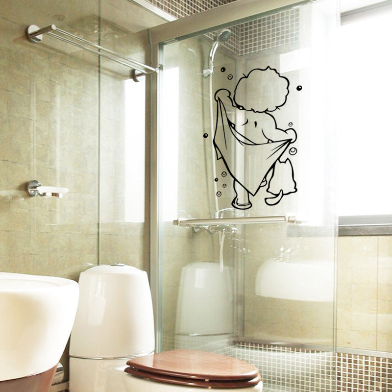 Baby shower carved bathroom bathroom wall sticker