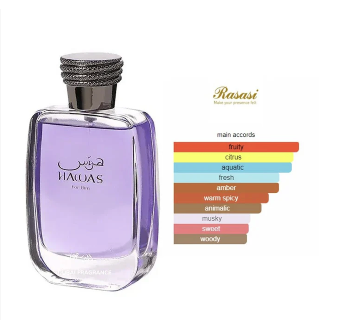 RASASI- Hawas for Him 100ml EDP  – The Essence of Fresh Power