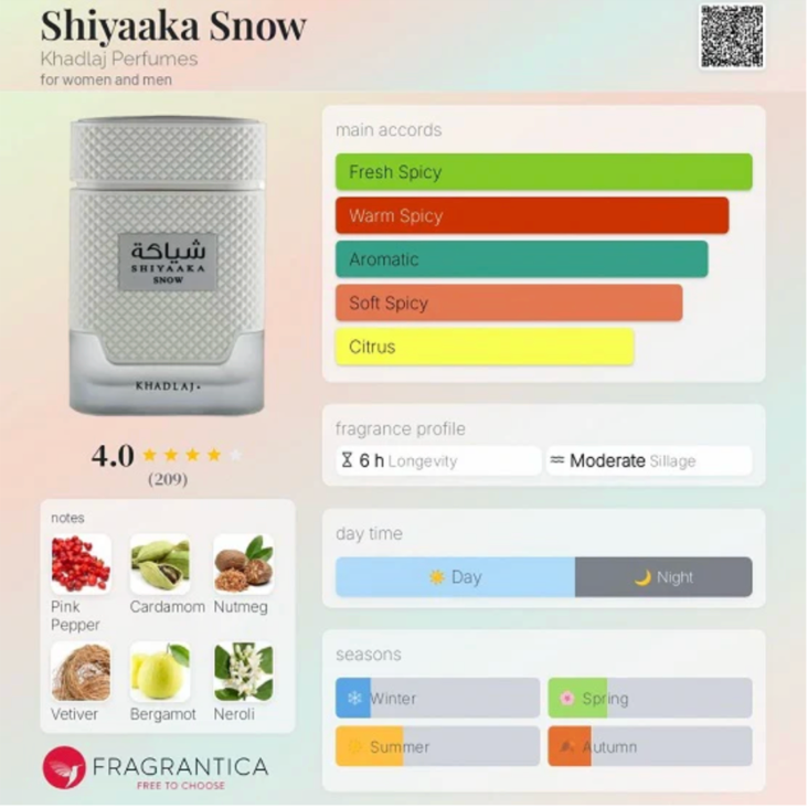 Khadlaj - Shiyaaka Snow Eau de Parfum (100ml)