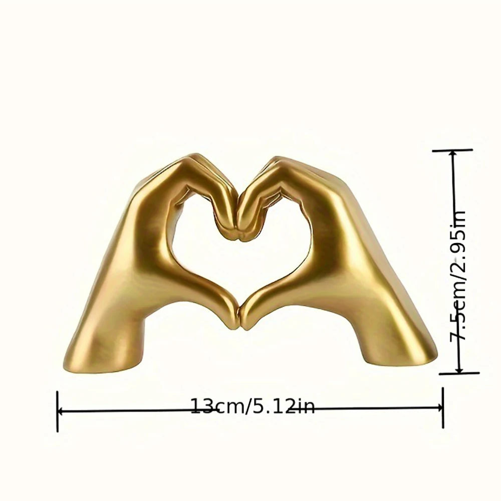 Resin Love Gesture Statues - Sculptures Desktop Ornament, Nordic Light Luxury Art Crafts, Office & Home Decoration