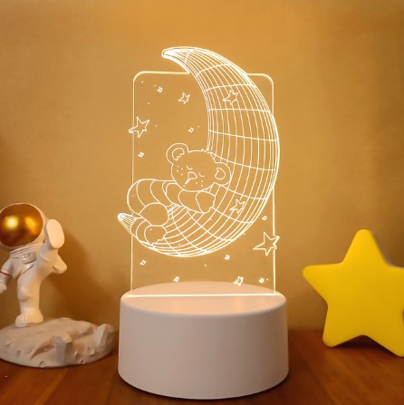 3D Lights Colorful Touch Remote Control LED Visual Lights
