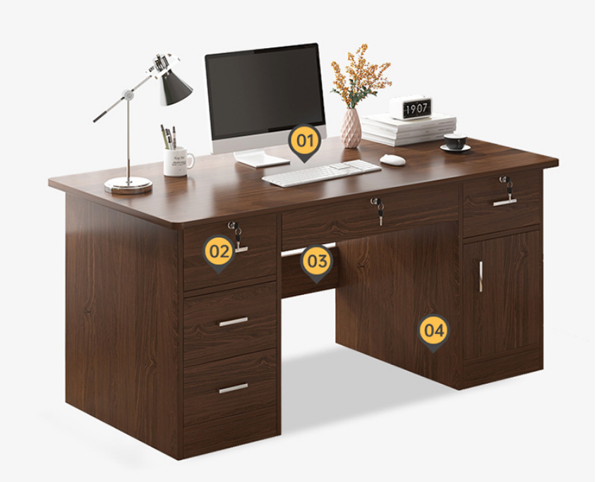 Office Table Simple Modern Home Desk Student Bedroom Integrated